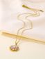 Fashion Gold Color Titanium Diamond Snowflake Necklace
