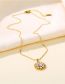 Fashion Gold Color Titanium Diamond Snowflake Necklace
