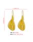 Fashion Gold Color Alloy Geometric Irregular Leaf Stud Earrings