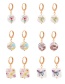 Fashion Gold-7 Alloy Pearl Print Square Earrings