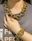 Fashion Gold-2 Alloy Twist Ot Buckle Bracelet