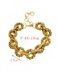 Fashion Gold-2 Alloy Twist Ot Buckle Bracelet
