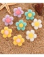 Fashion Creamy-white Alloy Drop Oil Flower Rice Bead Stud Earrings