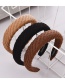 Fashion Brown Fabric Plush Threaded Headband
