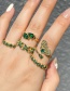 Fashion Green-2 Copper Set Zircon Heart Ring