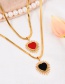 Fashion Red Titanium Steel Heart Shell Pendant Necklace
