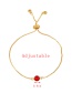 Fashion Red Bronze Zircon Round Crystal Bracelet