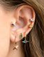 Fashion 8# Metal Diamond Dinosaur Stud Earrings