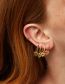 Fashion Colored Zircon Copper Inlaid Zirconium Heart Earrings