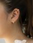 Fashion Silver Color Brass Inset Zirconium Star Earrings