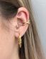 Fashion Silver Color Solid Brass Cross Fringe Earrings