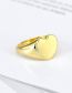 Fashion Gold Color Copper Gold Plated Glossy Heart Ring
