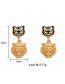Fashion Gold Color Alloy Drip Oil Tiger Earrings