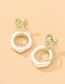 Fashion Gold Color Alloy Diamond Ring Heart Stud Earrings