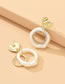 Fashion Gold Color Alloy Diamond Ring Heart Stud Earrings