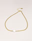 Fashion Gold Titanium Steel Gold Plated Pearl Necklace