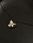 Fashion Gold Titanium Rose Heart Necklace