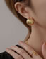 Fashion Gold Titanium Steel Geometric Texture Stud Earrings
