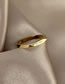 Fashion Gold Titanium Steel Gold Plated Letter Ring