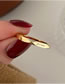 Fashion Gold Titanium Steel Gold Plated Letter Ring