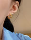 Fashion Gold Titanium Gold Plated Heart Earrings