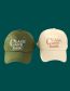 Fashion Beige Cotton Polyester Letter Embroidered Baseball Cap