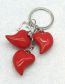 Fashion Red Acrylic Heart Keychain