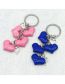 Fashion Blue Acrylic Heart Keychain
