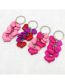 Fashion Pink + Rose Red Acrylic Heart Keychain