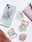 Fashion Dotted Line Acrylic Cartoon Bear Retractable Mobile Phone Airbag Holder