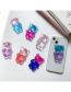 Fashion Pink And White Acrylic Two-color Glitter Bear Mobile Phone Airbag Bracket