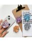 Fashion Purple Acrylic Epoxy Cat Claw Glitter Phone Airbag Holder