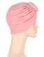 Fashion Pink Polyester Pleated Toe Cap