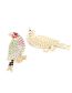 Fashion Gold Color Metal Diamond Bird Stud Earrings