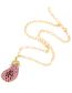Fashion Gold Color Alloy And Fancy Diamond Eggplant Necklace