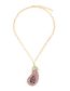 Fashion Gold Color Alloy And Fancy Diamond Eggplant Necklace