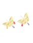 Fashion Mixed Color Metal Cutout Butterfly Stud Earrings