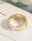 Fashion Gold Brass Diamond Eye Ring