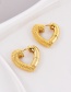 Fashion Gold Copper Heart Earrings