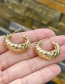 Fashion Gold Copper Thread C-shaped Stud Earrings