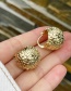 Fashion Gold Copper Round Stud Earrings