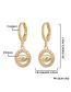 Fashion Gold Copper Gold Plated Eye Earrings