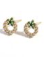 Fashion Gold Copper Gold Plated Fruit Stud Earrings