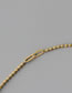 Fashion Gold Metal Ot Buckle Ball Bead Chain Necklace