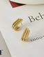 Fashion Gold Titanium Steel Geometric Multilayer Stud Earrings