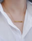 Fashion Gold Titanium Steel Geometric Long Necklace