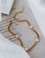 Fashion Gold Color Titanium Steel Gold Plated Diamond Chain Bracelet