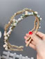 Fashion Lily Of The Valley Headband Alloy Lily Of The Valley Gold Wire Wrap Headband