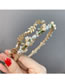Fashion Lily Of The Valley Headband Alloy Lily Of The Valley Gold Wire Wrap Headband