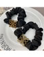 Fashion Gold Coloren Letters Alloy Metal Standard Pleated Hair Tie